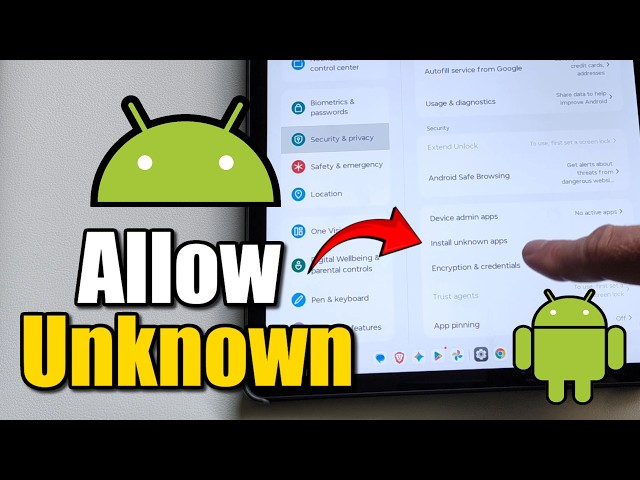 How To Allow Install Apps From Unknown Sources On Android Tablet or Phone - Quick Tutorial