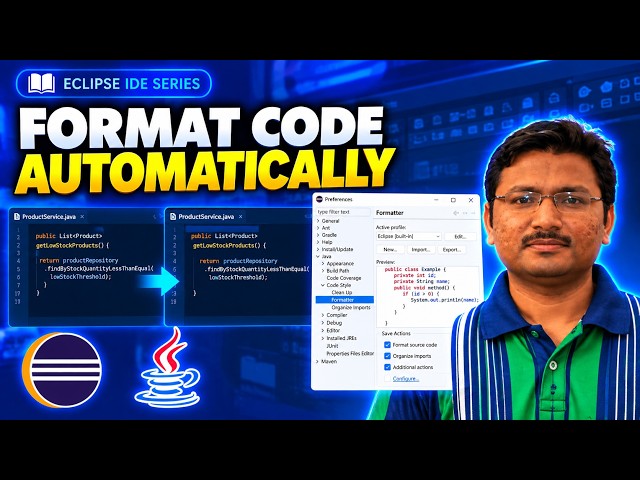 Format Java Code Automatically and Configure Save Actions in Eclipse