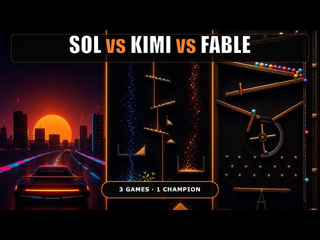 GPT-5.6 Sol vs Kimi K3 vs Fable 5: 3-Game AI Coding Tournament