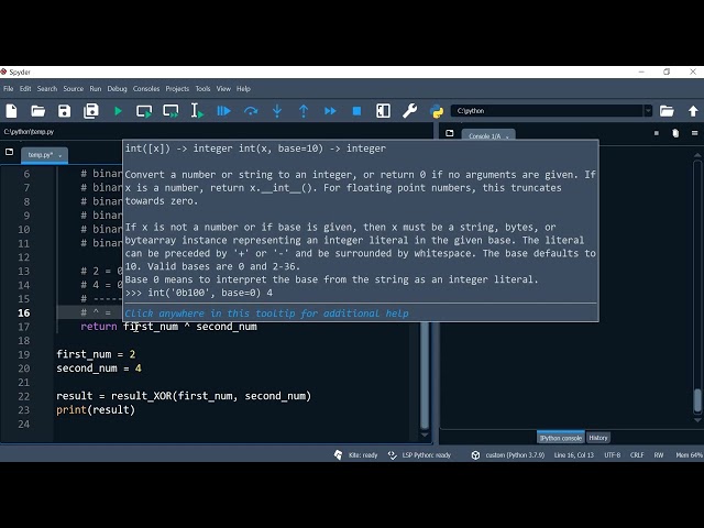 Python 40: How the XOR (^) bitwise operator works.