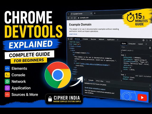 How  To Use Chrome DevTools Tutorial for Beginners | Inspect Element, Console & Network