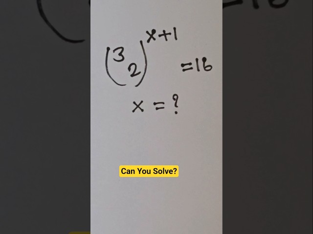 Can You Find The Value of X? | Math olympiad| #exponential #maths #shorts