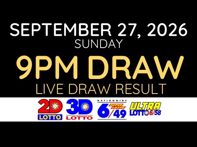 [LIVE] PCSO Lotto Result Today 9pm September 27 2026 - Ez2 Result and Swertres Result