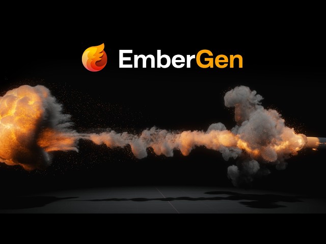 explosive muzzle flash simulation (EmberGen)