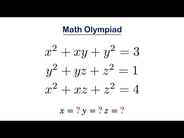 Powerful Algebra Trick Solves TOUGH Nonlinear System.