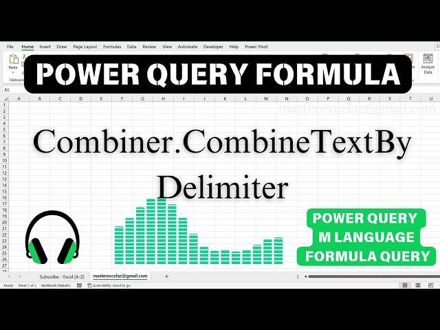 Combiner.CombineTextByDelimiter | Power Query formula in excel | AI Podcast in English