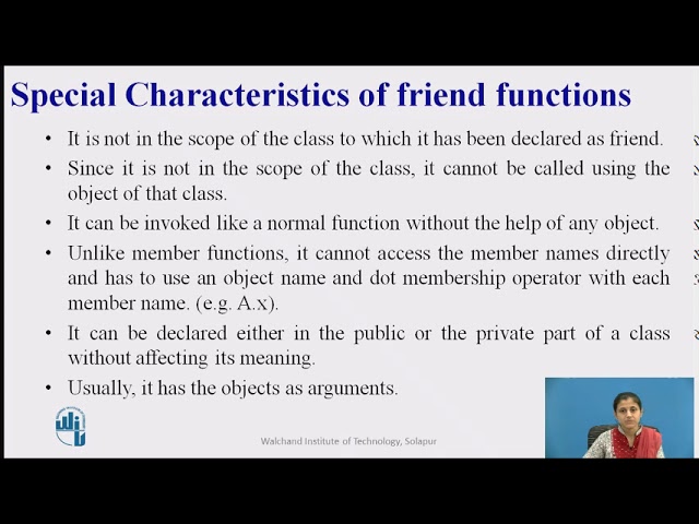 Friend Functions and Friend Class