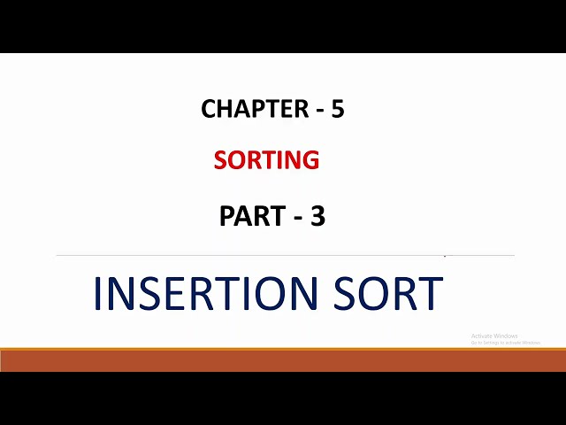 Chapter 5: Part 3 | Insertion sort in kannada | BCA | BE | PUC #learningspectrum