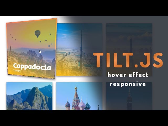 Tilt Mouse Move Effect using Tilt.js | Responsive Tutorial