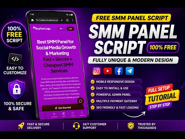 🔥 Free SMM Panel Script 2026 | Complete Source Code Download | Admin Panel + Payment Gateway