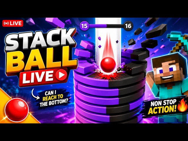 STACK BALL LIVE 🔥 Can I Reach the END? 😱 | Insane Gameplay