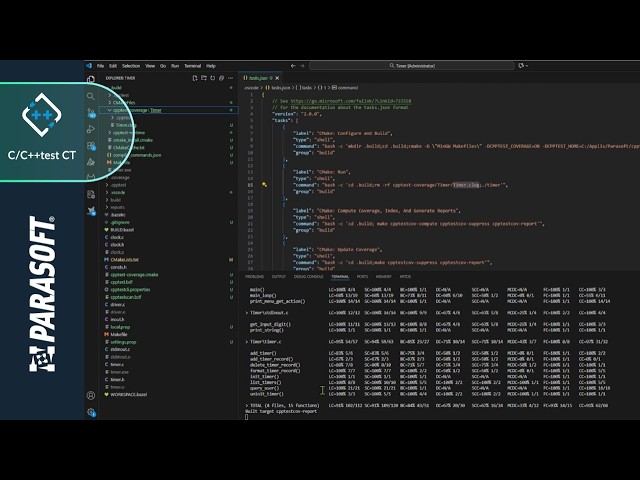 System-Level C/C++ Code Coverage With C/C++test CT