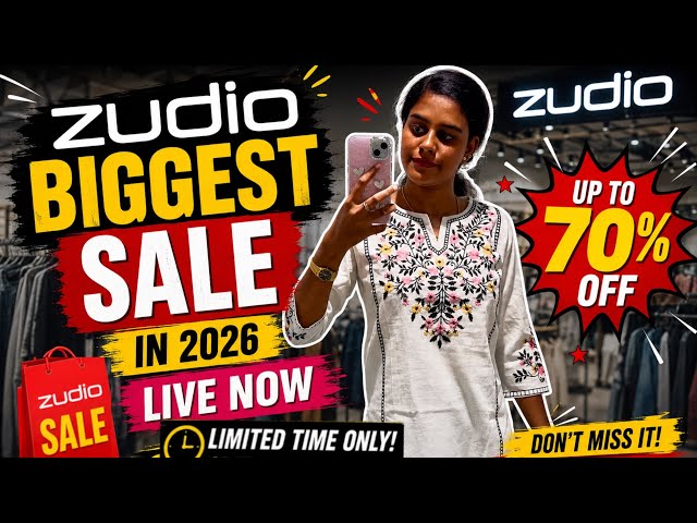 🔥 Zudio Biggest Sale 2026 Live Now 😍 | Huge Discounts, Latest Collection & Budget Shopping Haul 