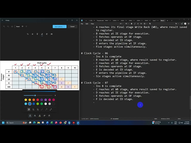 Class 63 || Chapter 15 || Pipeline Example with Complete CPU Cycle || Interrupt || CS 9618 A2