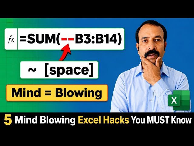 Excel की ये 5 Tricks 99% लोग नहीं जानते! 😱 | 5 Mind-Blowing Excel Hacks 
