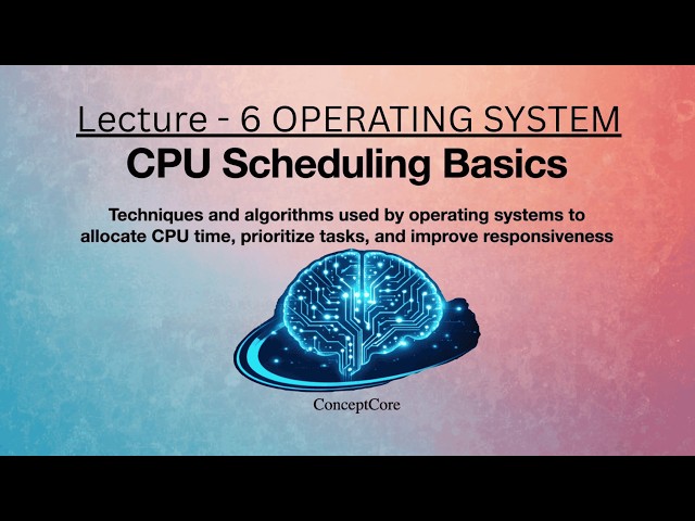 Process Scheduling Basics | CPU Scheduling Concepts Explained | Operating Systems | L-6