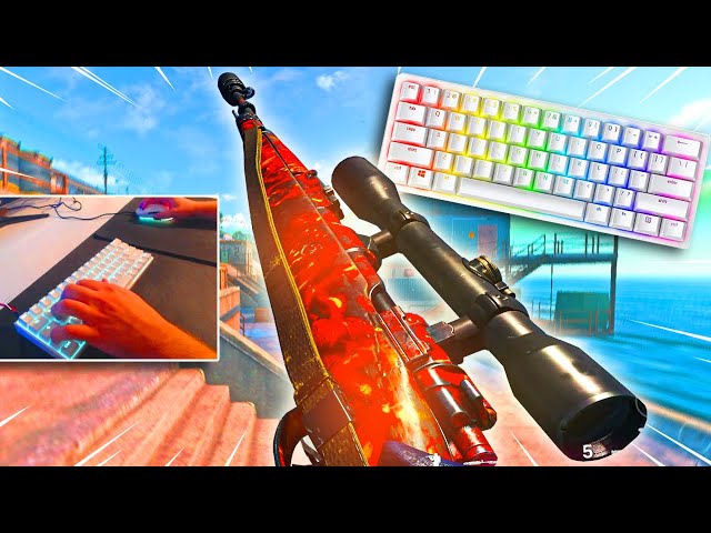 Razer Huntsman ASMR Mechanical Keyboard😌Satisfying Warzone KAR 98 Gameplay 60 FPS Smooth 1440p