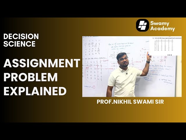 Assignment Problem -Decision Science-1st Sem  | MBA | Marathi | Nikhil Swami Sir