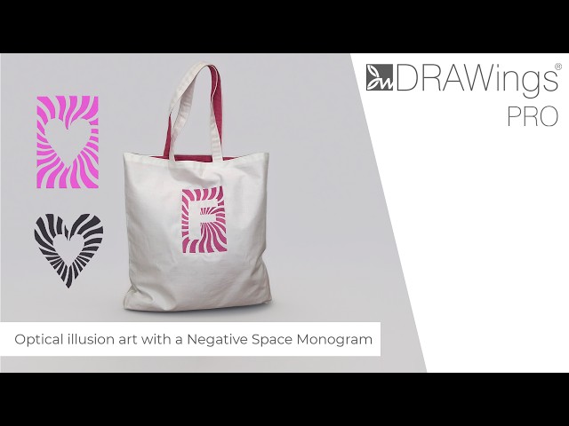 How to create an Optical illusion art with negative space monogram