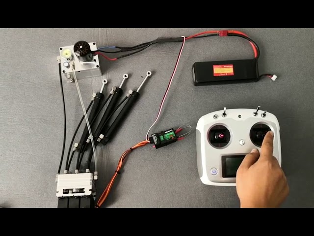 Hydraulic System for 1/12 rc model operation video