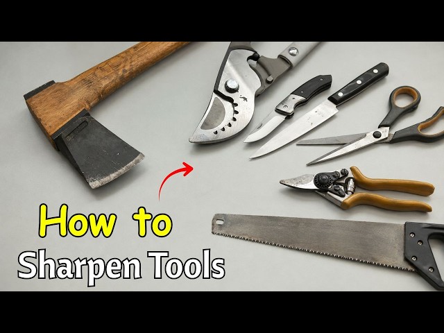 11 Easy Tools Sharpening Ideas / How to Sharpen Tools / Tool Sharpening DIY