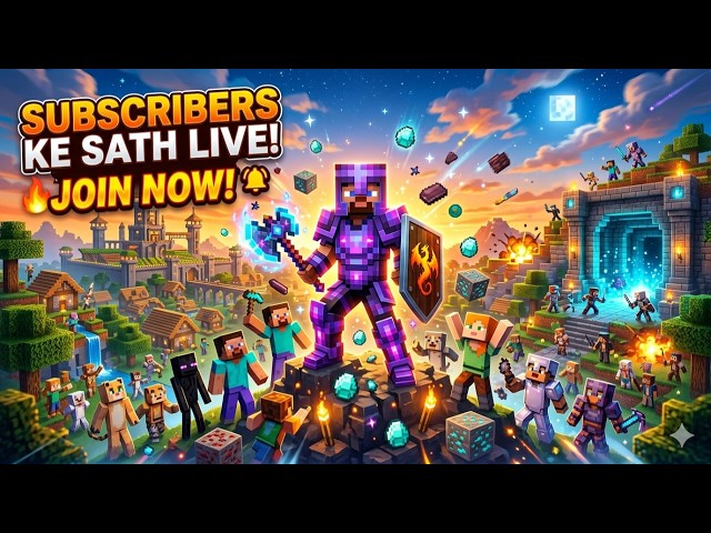 🔴Night Minecraft Survival LIVE |Subscribers Ke Sath GO|Patel Gaming||#shortslive #shorts #shortsfeed