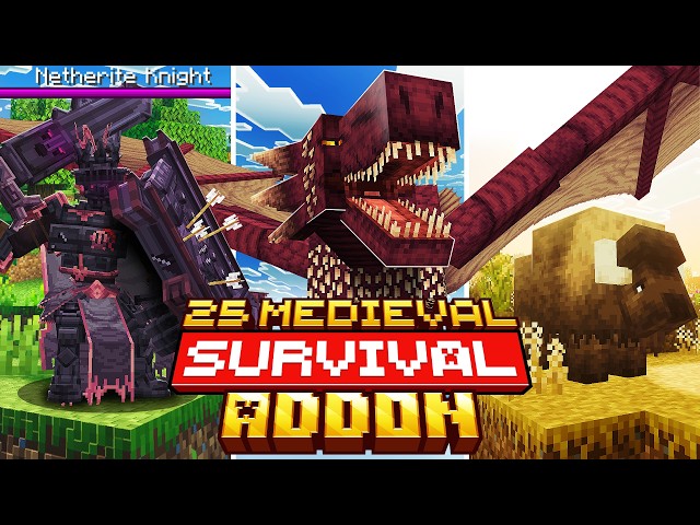 25 BEST RPG Medieval Fantasy Survival Addons for MCPE 1.26+