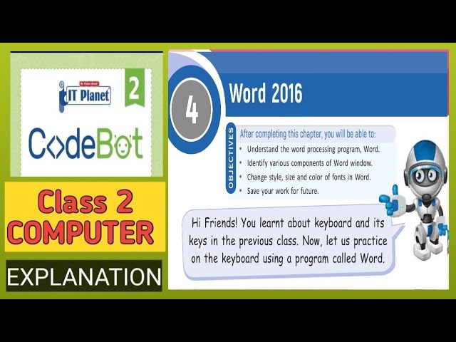 WORD 2016 | Chapter 4 Class 2 Computer #codebot #aps