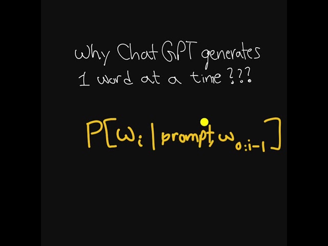 Why does ChatGPT generate 1 word at a time?
