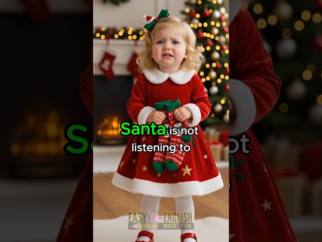 🎅Learn English Daily | Cute Kid vs Naughty Santa #english #englishlanguage #speakingpractice #funny
