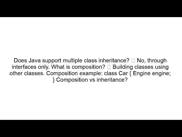 Class Interview Questions and Answers (Beginner to Advanced)