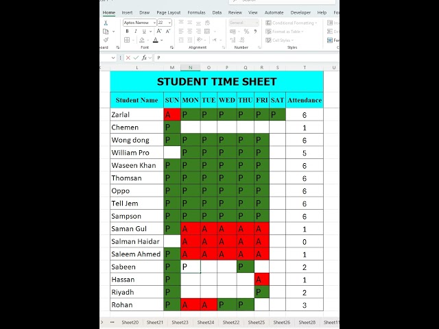 Timesheet, daily Transaction, excel formula learning skills how to learn HD video find 4k vlookup