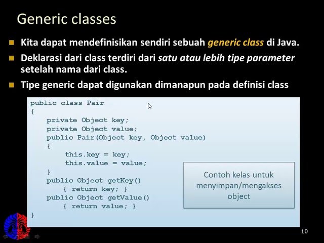 Kuliah Struktur Data dan Algoritma: Generics