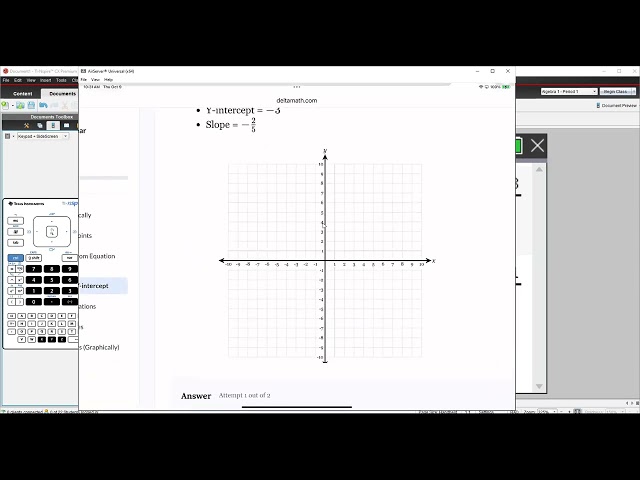 Delta Math Graphing and Writing Linear Equations