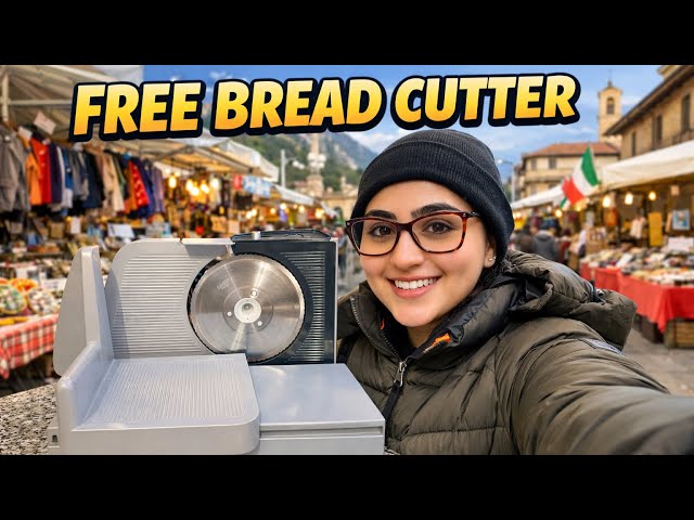 I got a free bread cutter from a stall in Italy 😃
