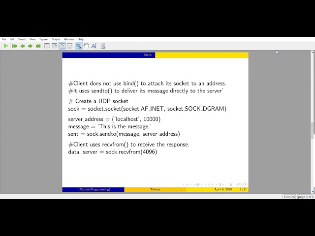 Python - UDP Client and Server Programming