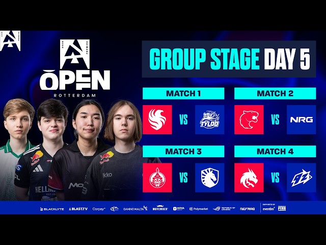 BLAST Open Rotterdam 2026, Day 5 - Falcons vs TYLOO, FURIA vs NRG, MongolZ vs Liquid, Spirit vs 9z