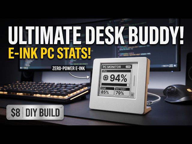 This $8 Display Shows My PC Stats Using Real Ink