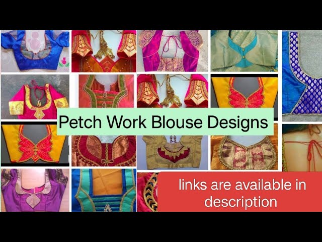 patch work blouse back neck design 😊/blouse designs new model/ Try New Petch Work Blouse Designs