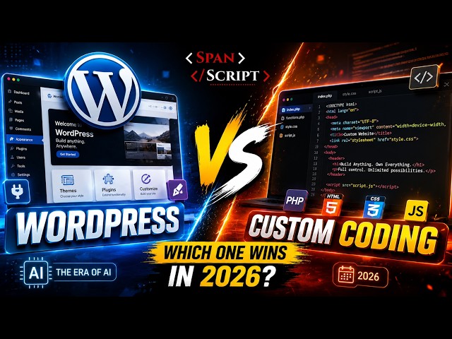 WordPress vs Custom Coding in 2026: Which Is Better for Your Website? | WordPress vs Coding
