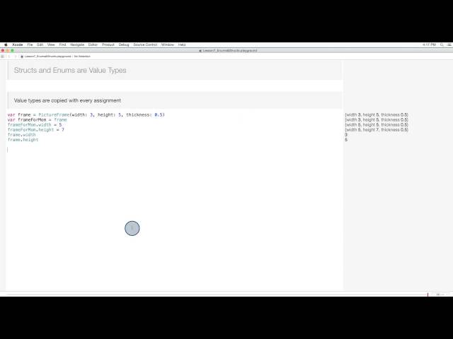 Struct and Enums are Value Types
