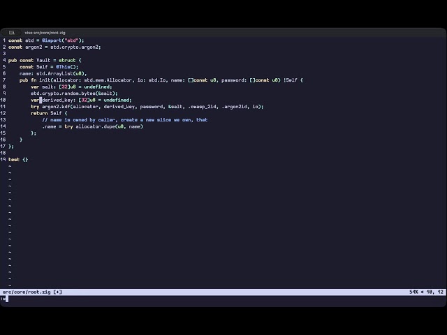 Creating a password manager in zig