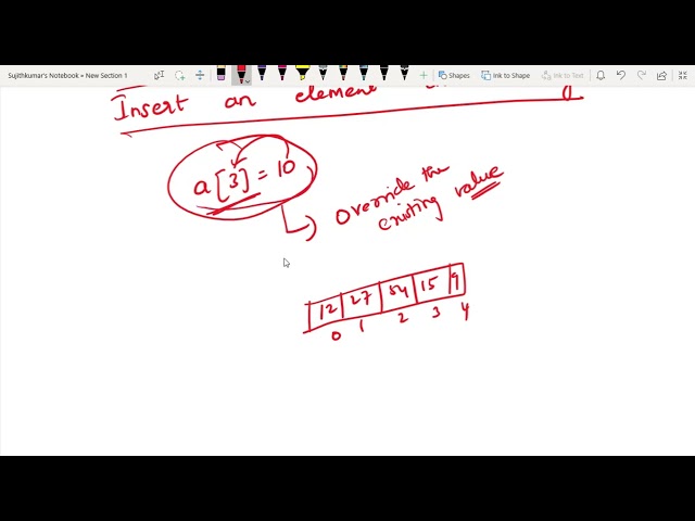 10  Inserting an element to the array