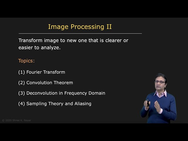 Overview | Image Processing II