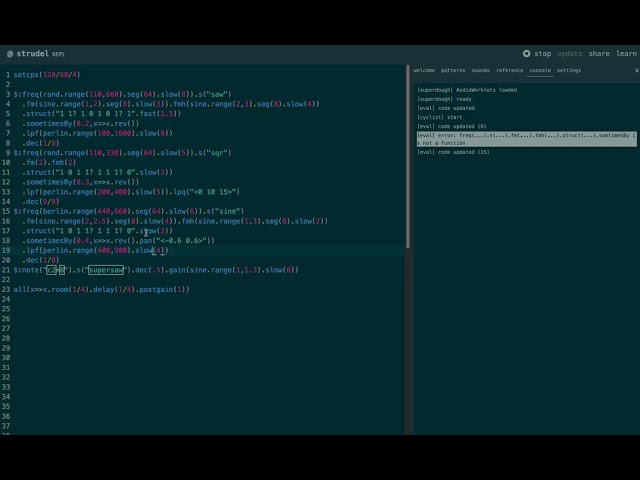 Strudel Live Coding #20 a strange music