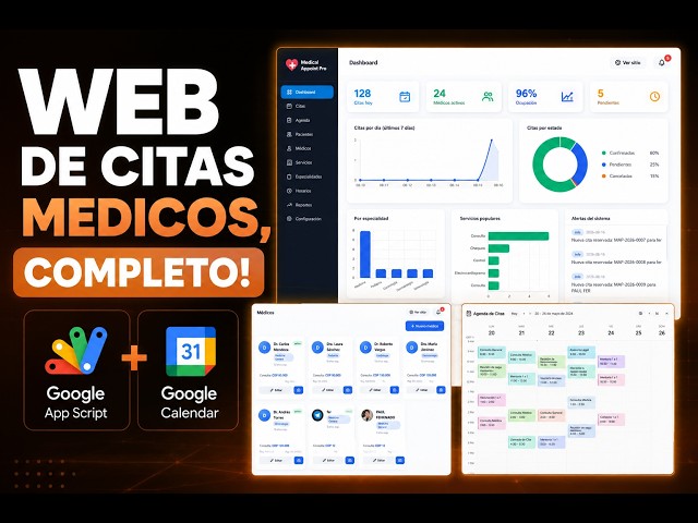 CREA una WEB de CITAS MÉDICAS COMPLETA con Google Apps Script + Google Calendar 24/7