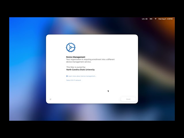 MacOS 26 Enrollment