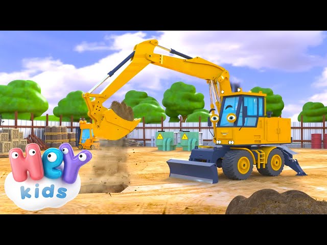 Construction Vehicles Song! | Vehicles for Kids | HeyKids Nursery Rhymes | Animaj Kids