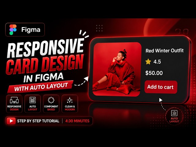Responsive Card Design in Figma with Auto Layout | Figma UI Design Tutorial
