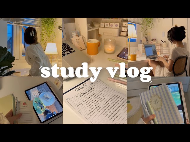 STUDY VLOG | 5AM early morning, studying  productive, motivation ˚ ༘